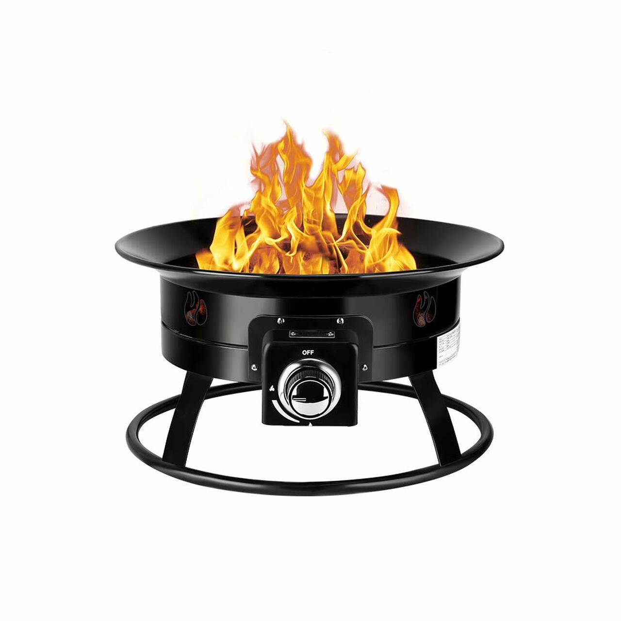 Camplux Firebowl 19 Outdoor Portable Propane Gas Fire Pit 58,000BTU w –  Freedom Yurt-Cabins