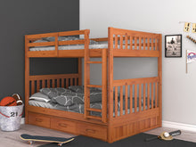 Load image into Gallery viewer, American Furniture Classics - Full over Full Bunk Bed with Three Underbed Drawers
