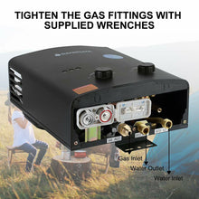 Load image into Gallery viewer, Camplux 5L 1.32 GPM Outdoor Portable Tankless Water Heater Black
