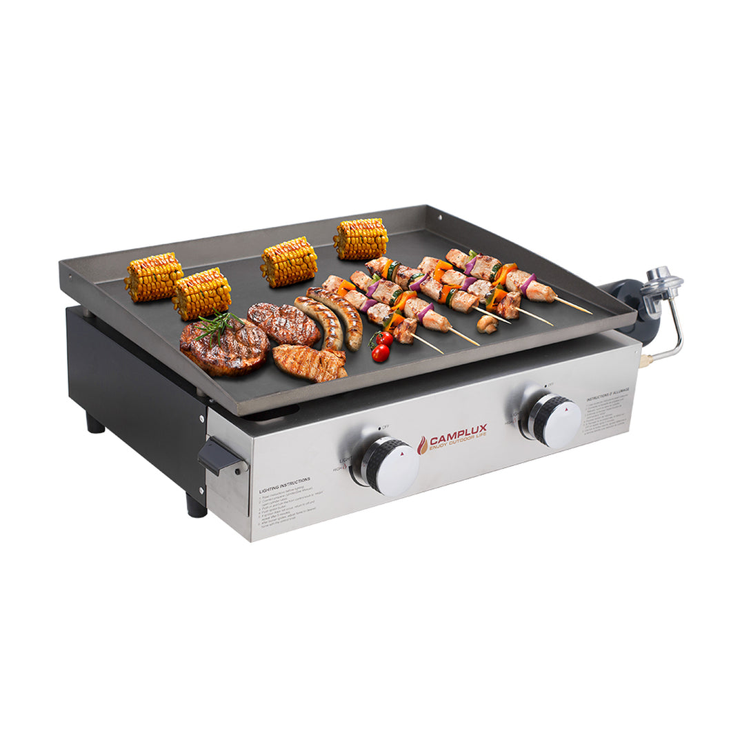Camplux Dual Burner Gas Griddle/ETL and CSA Certified