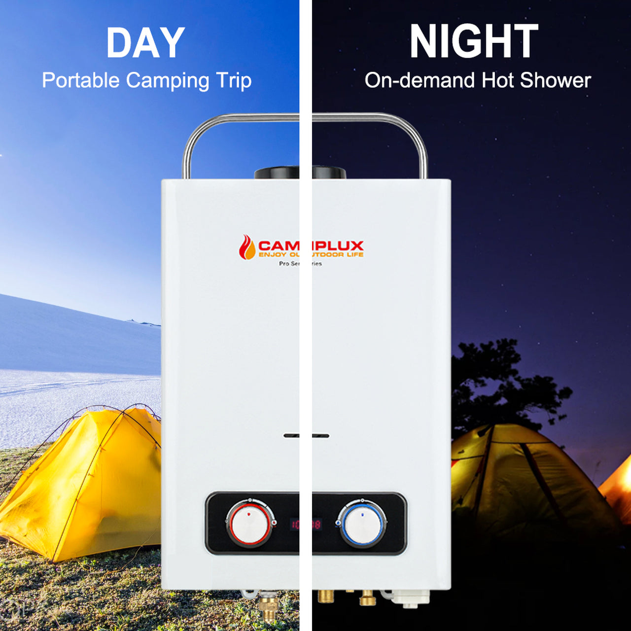 Camplux Pro Series 6L 1.58 GPM Outdoor Portable Tankless Gas Water Hea –  Freedom Yurt-Cabins