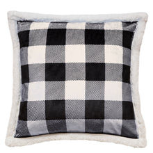 Load image into Gallery viewer, Carstens Black &amp; White Lumberjack Buffalo Plaid Sherpa Bedding Set (Twin/Queen/King)
