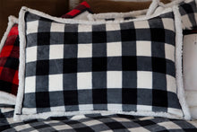 Load image into Gallery viewer, Carstens Black &amp; White Lumberjack Buffalo Plaid Sherpa Bedding Set (Twin/Queen/King)
