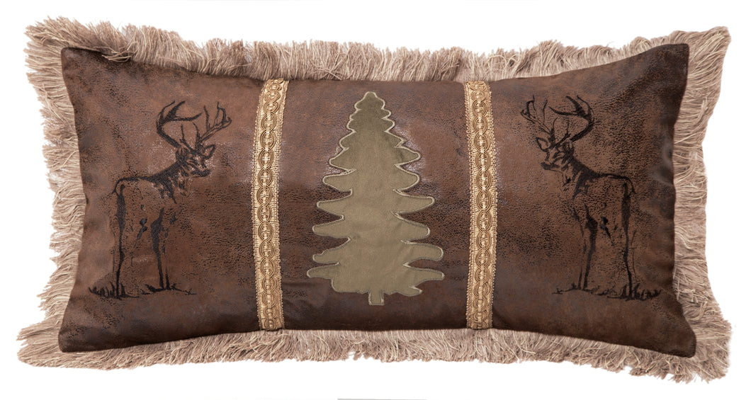 Carstens Buck & Trees Rustic Cabin Throw Pillow