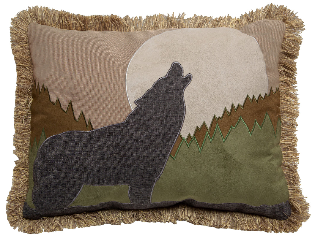 Carstens Howling Wolf Throw Pillow