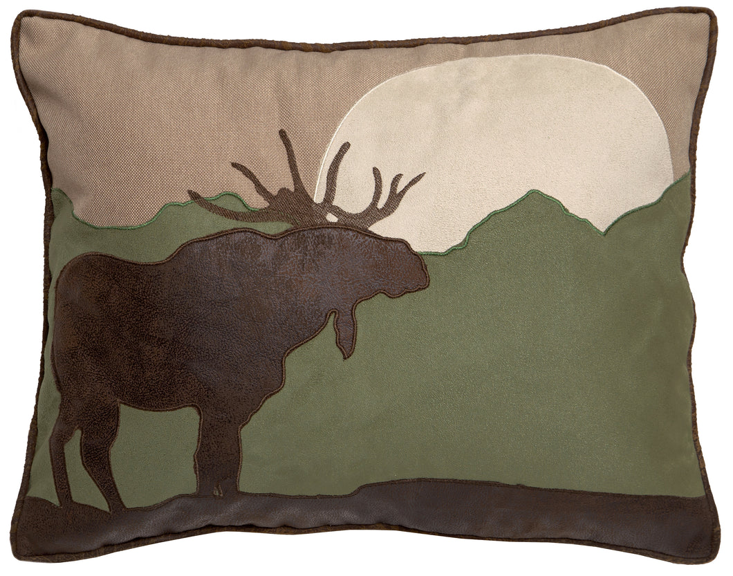 Carstens Moose Scene Rustic Cabin Throw Pillow