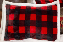 Load image into Gallery viewer, Carstens Lumberjack Red Plaid Plush Bedding Set (Twin/Queen/King)
