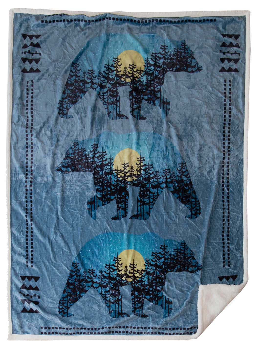 Carstens Three Bears Plush Sherpa Throw