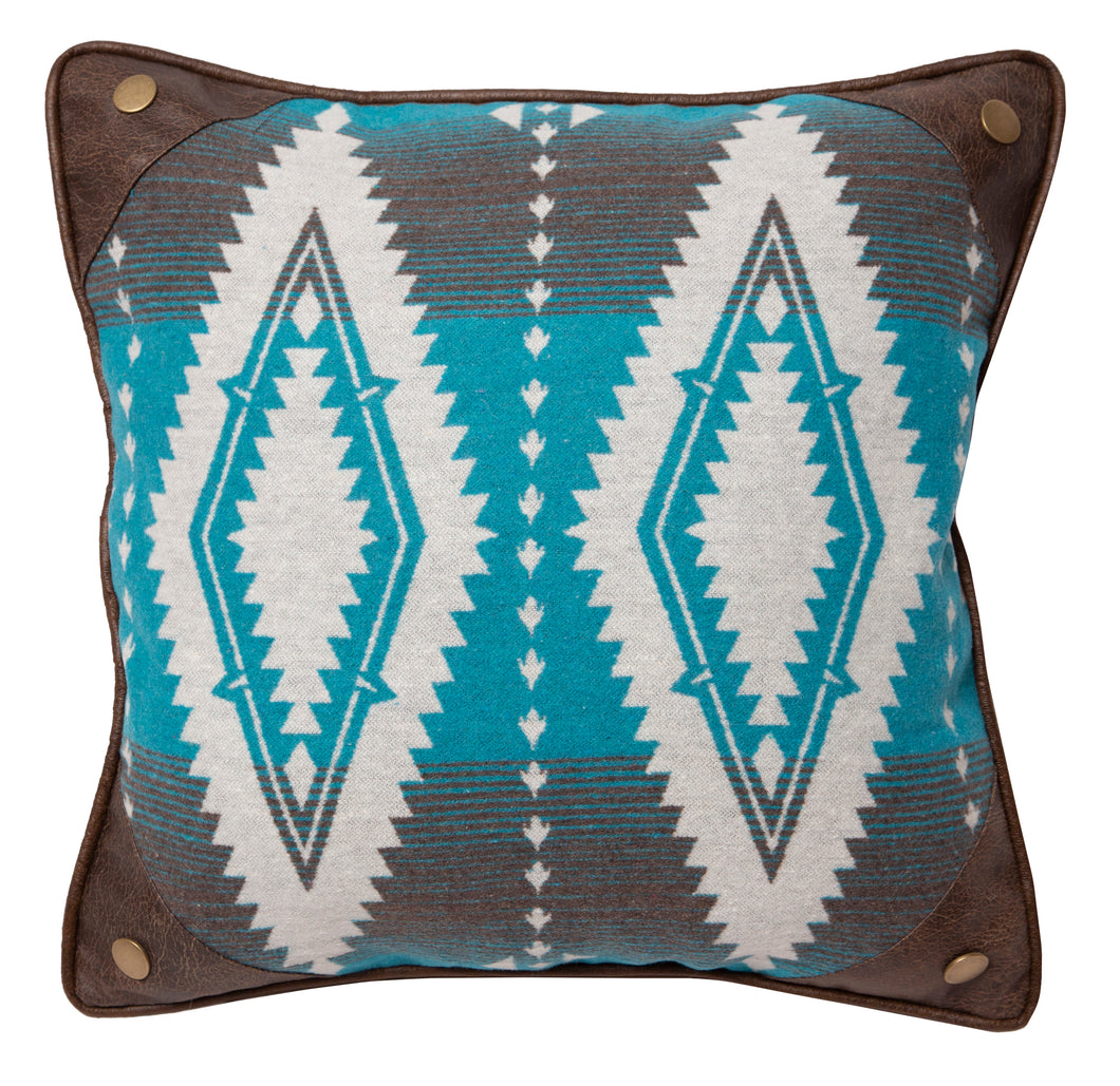 Carstens Turquoise Earth Diamond Pillow
