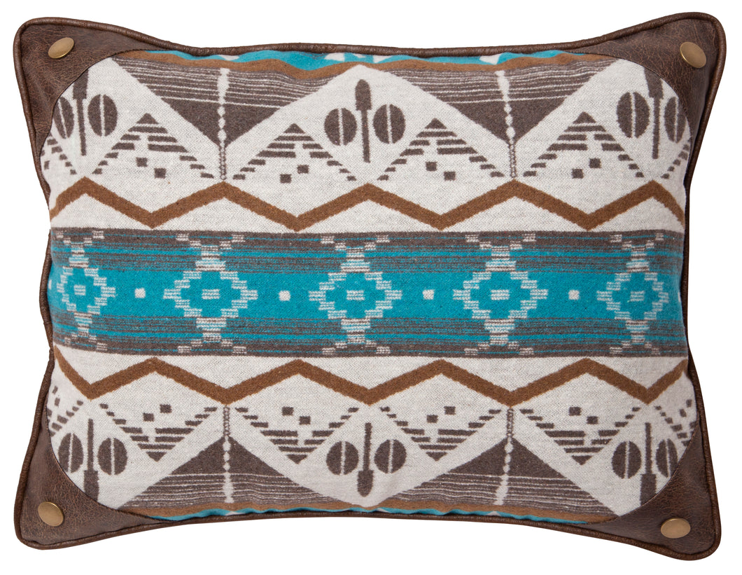 Carstens Turquoise Earth Stripe Pillow