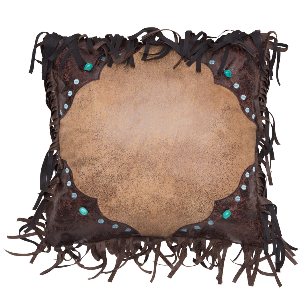 Carstens Western Turquoise Bead Throw Pillow