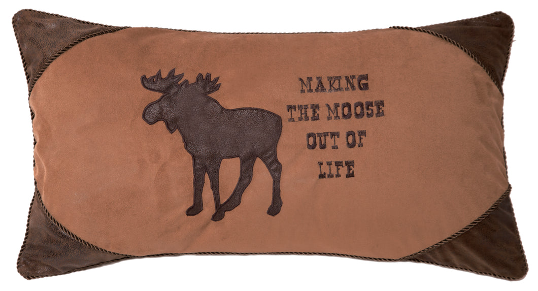 Carstens Making the Moose Out Of Life Throw Pillow