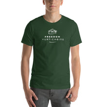 Load image into Gallery viewer, Freedom Yurt-Cabins Front Center Logo - Unisex T-shirt
