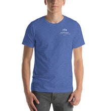 Load image into Gallery viewer, Freedom Yurt-Cabins Left Side Logo - Unisex T-shirt
